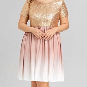 New with tag sequined gradient color dress